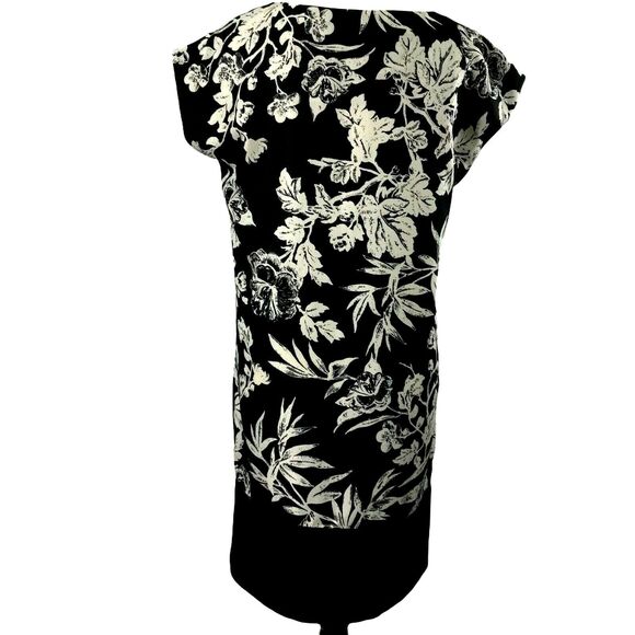 Joe Fresh Womens XS Dress Tunic Sleeveless Black & White Floral - Picture 2 of 7